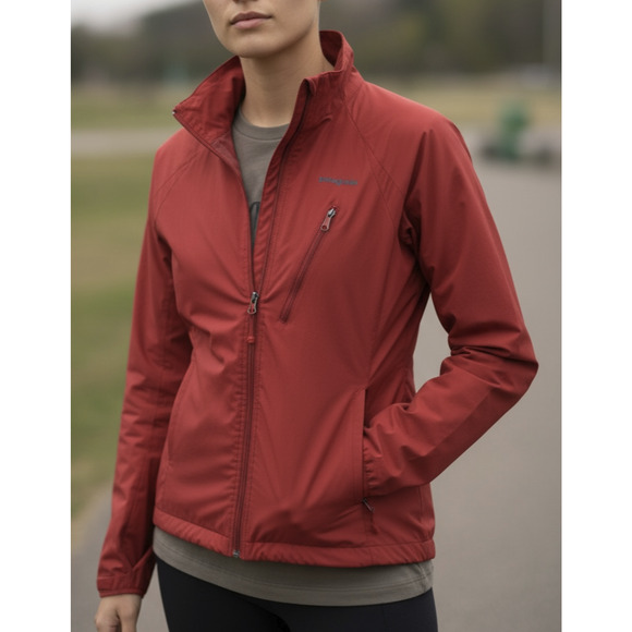 Patagonia 02 Vtg Y2k Stretch Velocity Shell Jacket Full Zip Red Women's Small - Picture 15 of 16